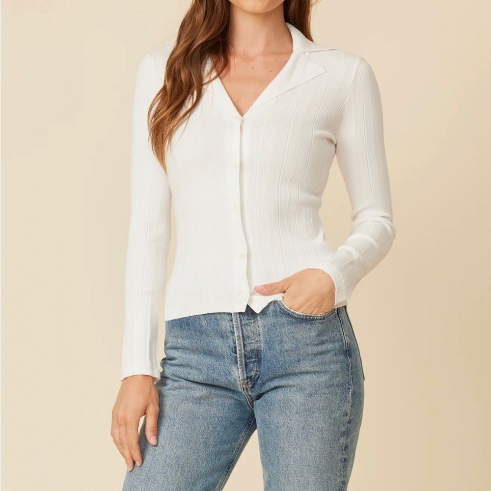 Revolve White Button Down Shirt - image 1
